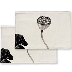 ecody 蓮花餐墊 2入, G, 44 x 28 cm, 2個