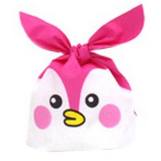 POPO FANCY 風呂敷包裝袋3 迷你企鵝 100入, 粉紅色, 1個