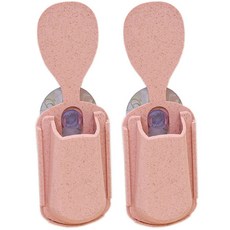 Life Point黏貼型縫隙多功能置物架 2入, 粉色的