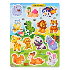 자석나라 자석 그림놀이 동물 학습완구, 혼합 색상, 1개