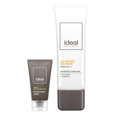 BOH ideal ALL DEFENSE男士防曬霜 45ml+清潔肌膚泡沫洗面乳 50ml, 1組