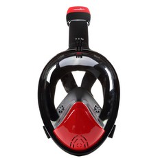 더나이스 스노클링 마스크 프리미엄, 블랙레드