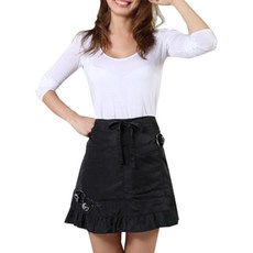 Han's Vill 花卉腰部圍裙, 黑色, 1個