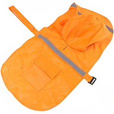 ZEZEPET 寵物用簡約扇形雨衣, 橘色(Y40)5PDFC017