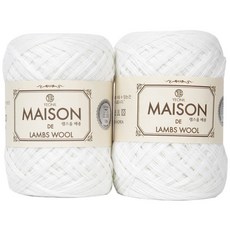 연일섬유 램스울 메종 뜨개실, 1밀크, 2개