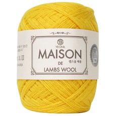 연일섬유 램스울 메종 뜨개실, 18노랑, 1개