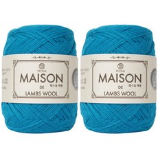 연일섬유 램스울 메종 뜨개실, 37아쿠아, 2개