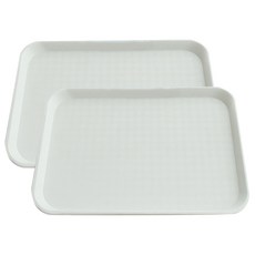 廚房防滑托盤 2入, 白色