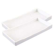 블럭마트 사각 트레이, 화이트, 2개