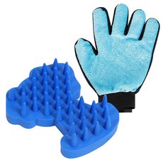 댕댕이샵 반려동물 핸드 털제거브러쉬 + 마사지 & 목욕브러쉬, 강아지, 1세트