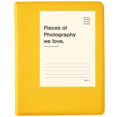 Toby相簿 口袋式相簿 4x6 黑卡紙, 黃色, 40張