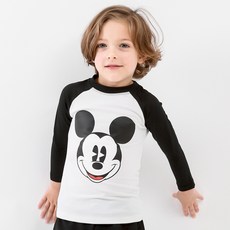 GOING KIDS 米奇印花長袖拼色防曬衣