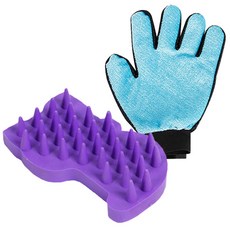 댕댕이샵 반려동물 핸드 털제거브러쉬 + 마사지 & 목욕브러쉬, 고양이, 1세트