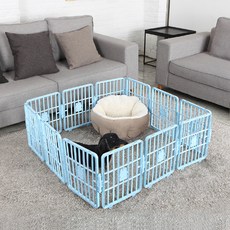 簡約寵物用圍欄 12入+卡扣 12入, 珍珠藍