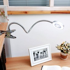 웜홀 LED 집게형 스탠드 P44-2, 실버