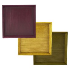 고운공예 특수컬러 정사각 접시 3p, 카키, 연두, 보라, 3개