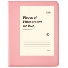 T'obi.m 口袋相簿 5x7 空白內頁, 粉紅色, 40張