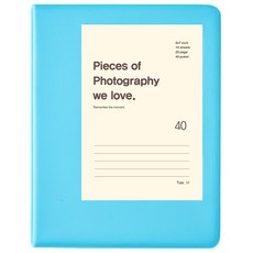 Toby口袋相簿 5x7 黑紙, 藍色, 40張