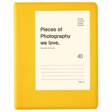 Toby口袋相簿 5x7 黑紙, 黃色, 40張