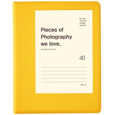 Toby 相簿 插頁式相簿 5x7 白頁, 黃色, 40張