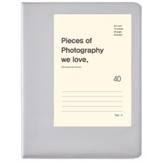 T'obi.m 插頁式相簿 5x7 白頁, 灰色, 40張