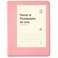 Toby口袋相簿 5x7 黑紙, 粉紅色, 40張