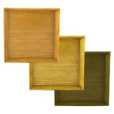 고운공예 특수컬러 정사각 접시 3p, 카키, 연두, 노랑, 3개