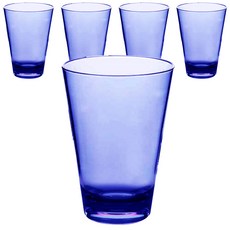 mir PC透明杯 100DMC 350ml, 藍色, 5件