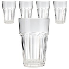 Mirkorea-關閉 韓國 八角杯 420ml 14oz, 透明, 5個