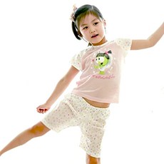 아이버 여아용 프린세스 꽃 지지 5부 실내복