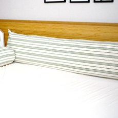 캥거루루 에스닉 그린 양면 사각롱쿠션 175 x 45 cm, 에스닉 그린 패턴, 그린