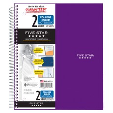 파이브스타 와이어바운드 노트북 2 Subject CR, 혼합 색상, 1개