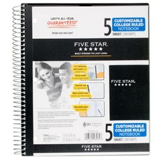 파이브스타 노트북 5 Subject + 클리어뷰커버 CR, 혼합 색상, 1개