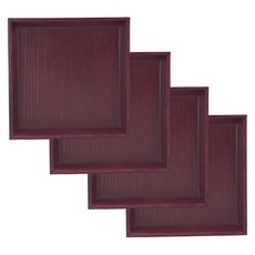 고운공예 특수컬러 정사각 접시 4p, 보라, 4개