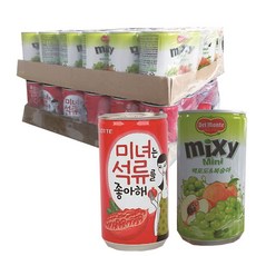 델몬트 믹시미니 백포도&복숭아 30p + 롯데 미녀는 석류를 좋아해 30p, 175ml, 1세트