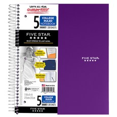미드 파이브스타 와이어바운드 노트북 5 subject 200ct CR, 랜덤 발송, 1개