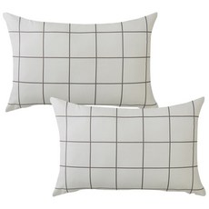 ECONY HOUSE 線條格紋枕頭套 2入