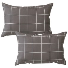 ECONY HOUSE 線條格紋枕頭套 2入