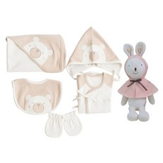 코니베이비 오가닉 곰돌이출산준비 베베 5종 + 내친구토끼코니 애착인형 + 선물박스