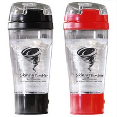 스키니 텀블러 2p, 블랙, 레드, 450ml, 1개