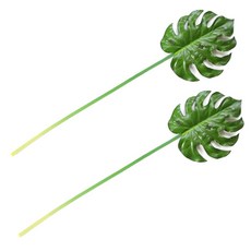 THE FLOWERMARKET 大型龜背芋枝人造花 2入, 單一顏色