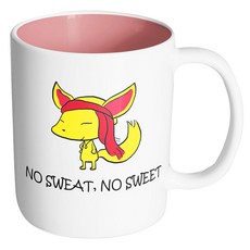 핸드팩토리 땀 없이는 달콤함도 없다 머그컵, 내부 파스텔 핑크, 1개