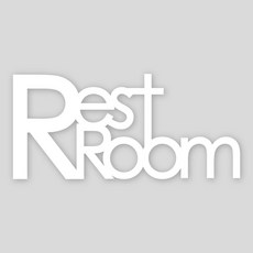 디자인신드롬 도어사인 Rest room, 화이트
