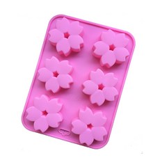 莉布雷蠟燭 肥皂石膏擴香矽膠模具 櫻花6孔, 混合顏色