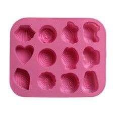 利布雷蠟燭 石膏芳香劑 肥皂 矽膠模具 動物自然 12孔, 混合顏色