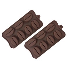 Libre Candle 石膏芳香劑/肥皂矽膠模具 咖啡豆造型 2入, 混色