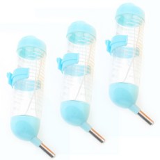 블럭마트 햄스터 기니피그 소동물 물통 125ml, 블루, 3개