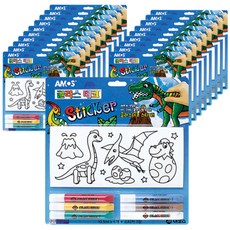 AMOS 阿摩司 玻璃裝飾貼紙 恐龍製作, 20件, 混色