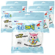 아모스 탱탱 아이클레이 파우치 스노우매직 5p, 혼합 색상, 80g, 5개