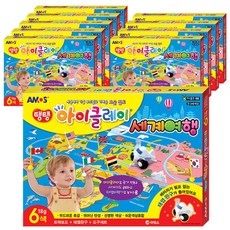 아모스 탱탱 아이클레이 세계여행 10p, 1개, 혼합 색상